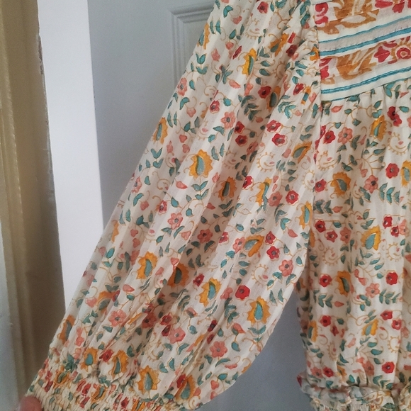 Cleobella Dallas Mini Carnation All Over Print Dress With Open Back, Size Medium - Picture 9 of 14